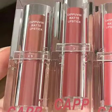 Matte Velvet Lip Tint Long Lasting - Şeffaf Akrilik Ruj 6 Renk Ruj