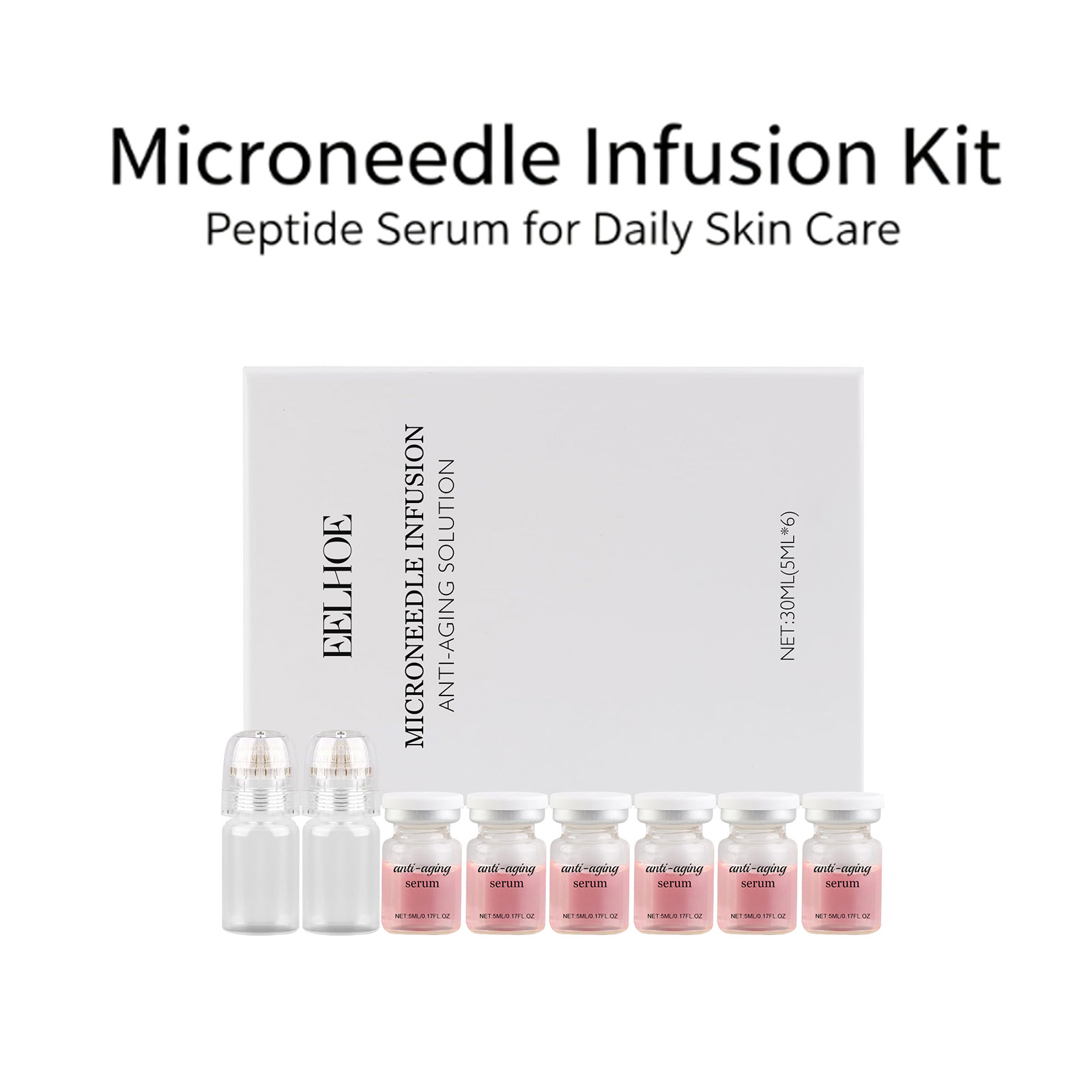 Hyaluronic Acid Facial Serum - 0,2 mm Mikro İğneli Serum Seti,