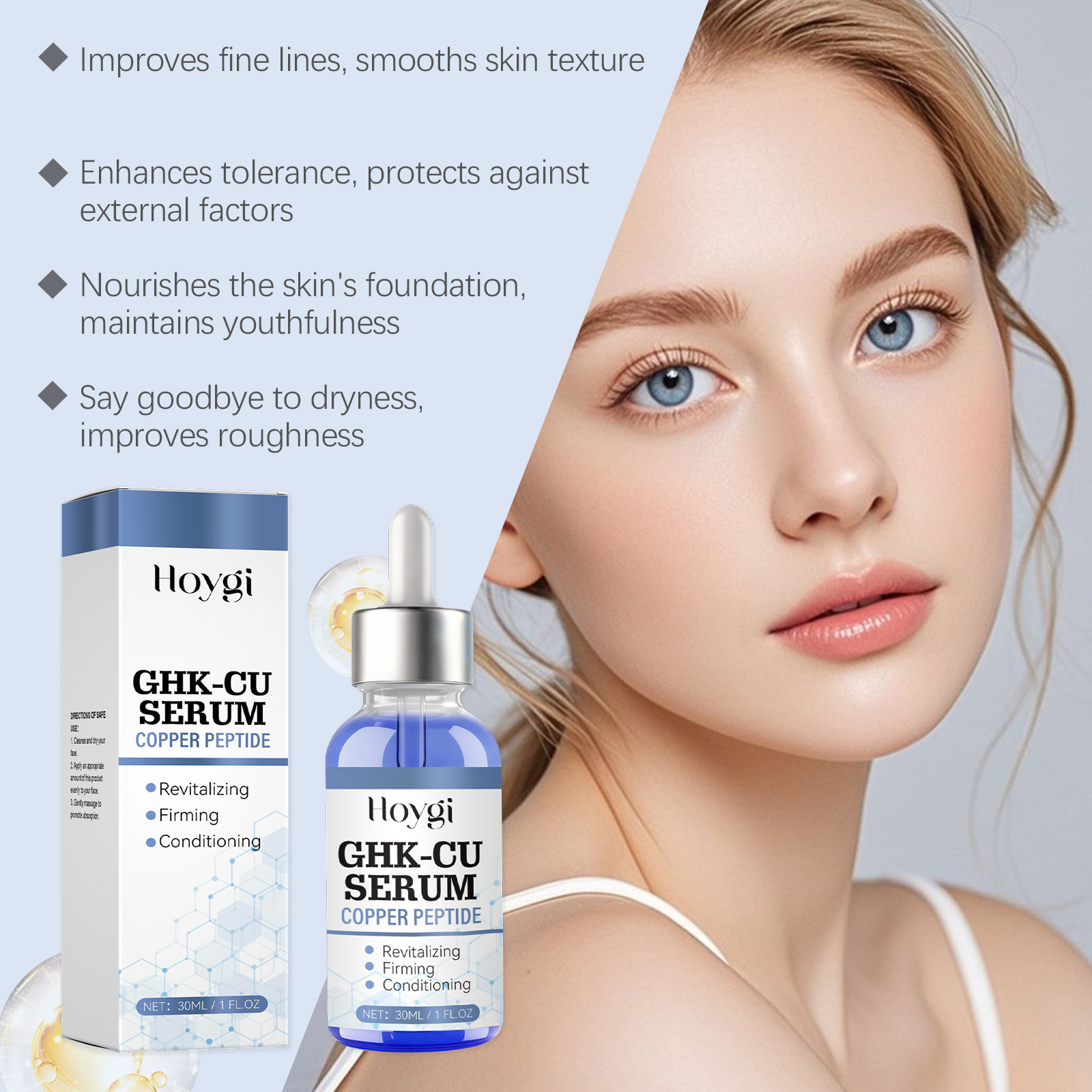 30ml Bakır Peptid Serumu GHK-C - Hyaluronic Acid Facial Serum incelemesi ve fiyatı