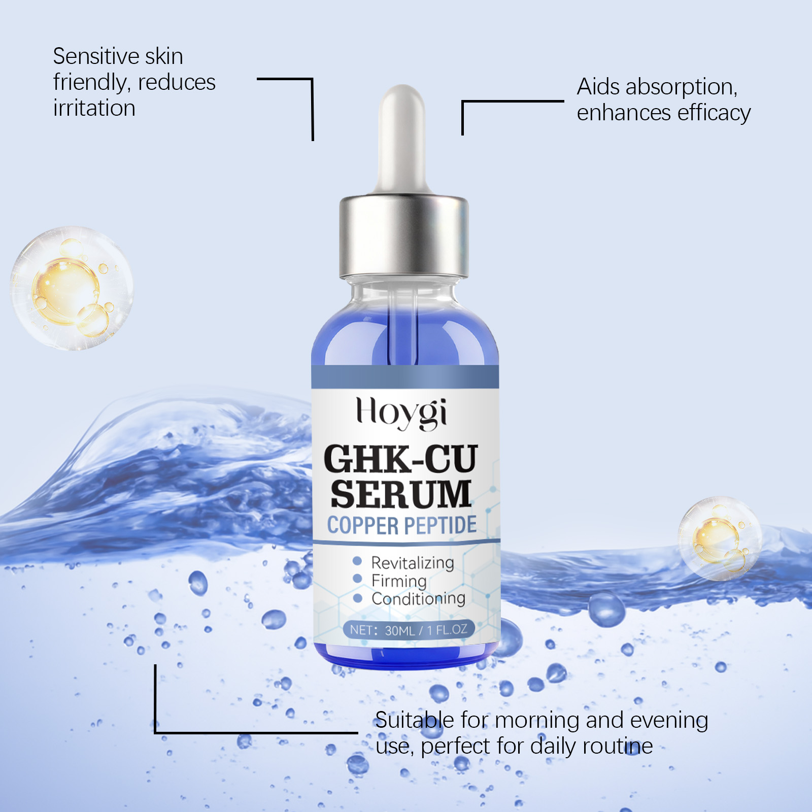 30ml Bakır Peptid Serumu GHK-C - Hyaluronic Acid Facial Serum incelemesi ve fiyatı